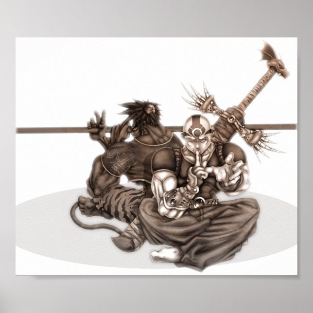 Fantasy Manga Warriors Poster (Front)