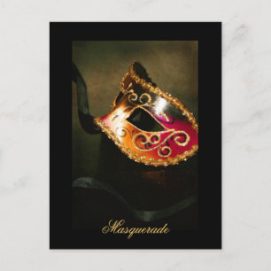 Fantasy Masquerade Mask Elegant Fine Art Postcard