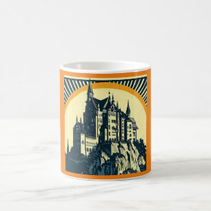 Fantasy Mediaeval Castle - Woodcut 3 Coffee Mug