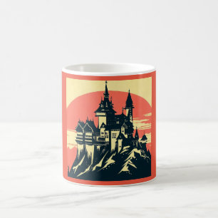 Fantasy Mediaeval Castle - Woodcut 4 Coffee Mug