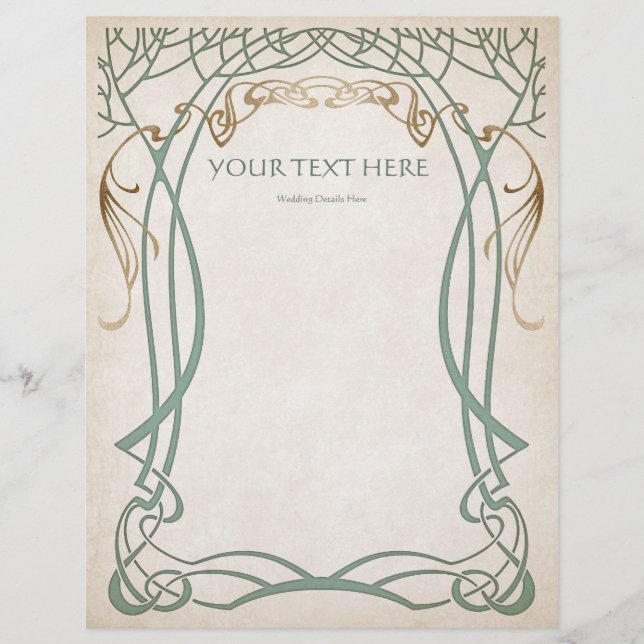 Fantasy Mediaeval Celtic Wedding Flyer (Front)