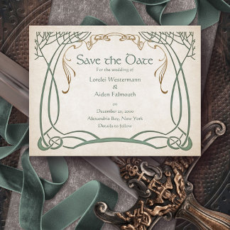 Fantasy Mediaeval Celtic Wedding Save The Date