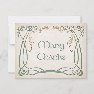 Fantasy Mediaeval Celtic Wedding Thank You Card