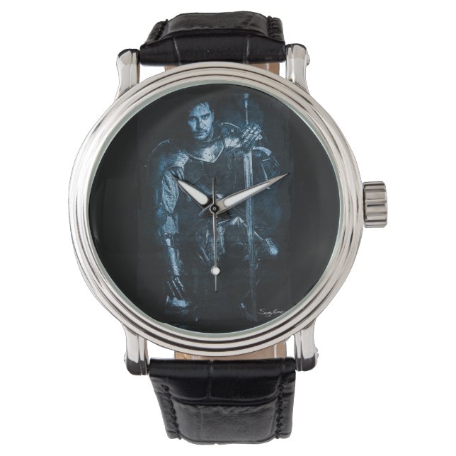 Fantasy Mediaeval Warrior In Armour Illustration  Watch (Front)