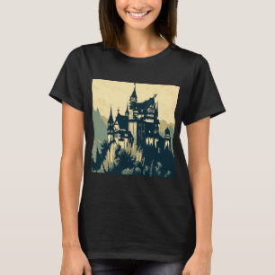 Fantasy Medieval Castle - Woodcut 1 T-Shirt