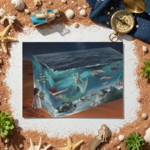 Fantasy Mermaid Ocean Cube Postcard