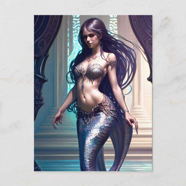 Fantasy Mermaid Postcard (Front)