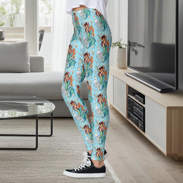 Fantasy Mermaid Teal Tail Leggings (Creator Uploaded)
