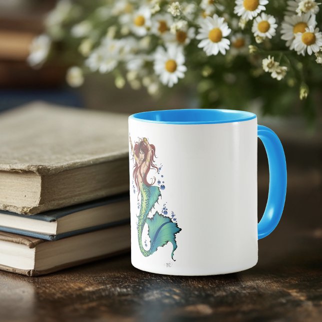 Fantasy Mermaid Teal Tail Mug (Creator Uploaded)