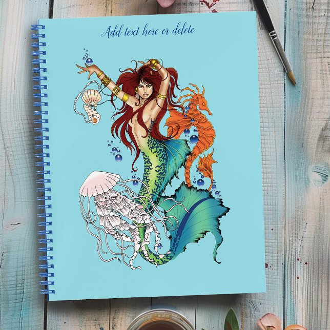 Fantasy Mermaid Teal Tail Notebook (Creator Uploaded)