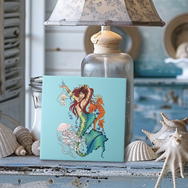 Fantasy Mermaid Teal Tile (Creator Uploaded)