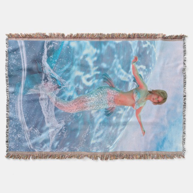 Fantasy Mermaid Throw Blanket (Front)