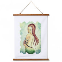 Fantasy Mermaid Watercolor Seafoam Green