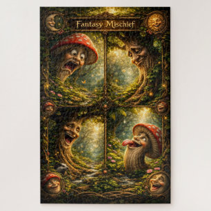 Fantasy mischief, enchanted forest jigsaw puzzle m