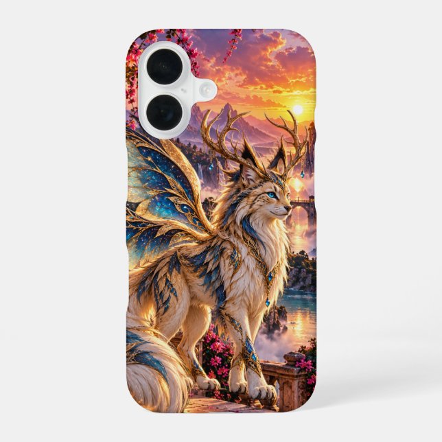 Fantasy moon design  iPhone 16 case (Back)