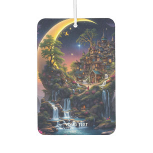 Fantasy Moon Waterfall Forest Car Air Freshener