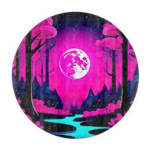 Fantasy Moonlit Woods Art Cutting Board