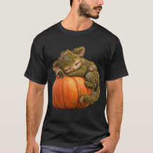 Fantasy Moss Creature Hugging Pumpkin Men's T-Shir