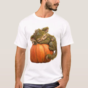 Fantasy Moss Creature Hugging Pumpkin Men's T-Shir T-Shirt