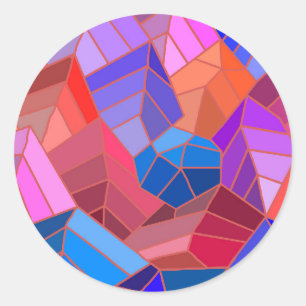 Fantasy Mountains View from the Sky Classic Round Sticker