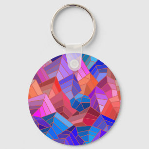 Fantasy Mountains View from the Sky Key Ring