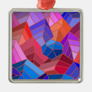 Fantasy Mountains View from the Sky Metal Tree Decoration