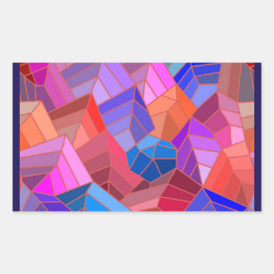 Fantasy Mountains View from the Sky Rectangular Sticker