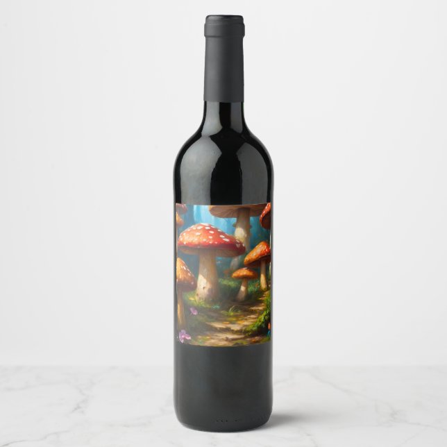 Fantasy Mushrom Food and Beverage Label Set (Front)