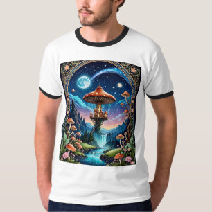 Fantasy Mushroom Castle Dreamscape T-Shirt