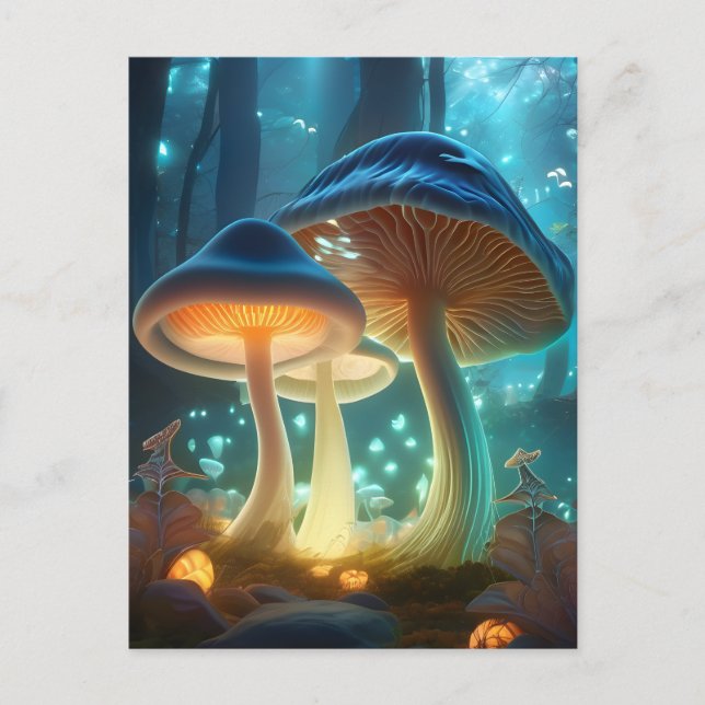 Fantasy Mushroom Forest Postcard (Front)