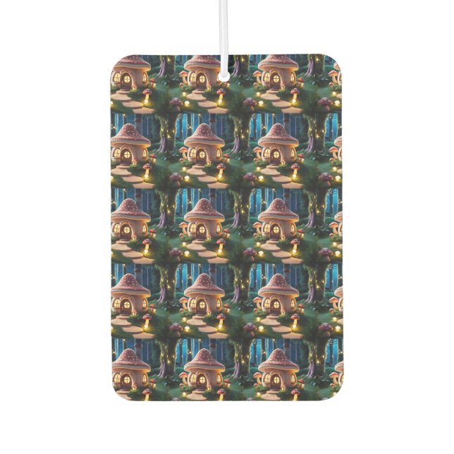 Fantasy mushroom house car air freshener (Front)