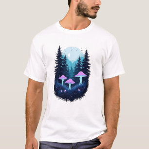 Fantasy Mushroom Starry Night T-Shirt