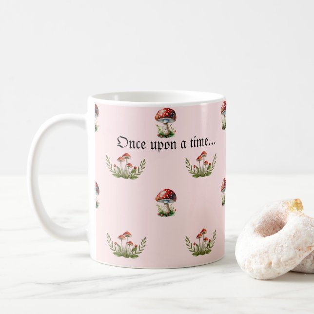 Fantasy Mushrooms Coffee Mug (With Donut)