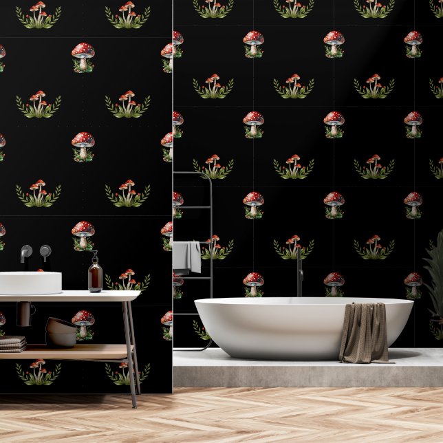 Fantasy Mushrooms  Wallpaper (Bathroom)