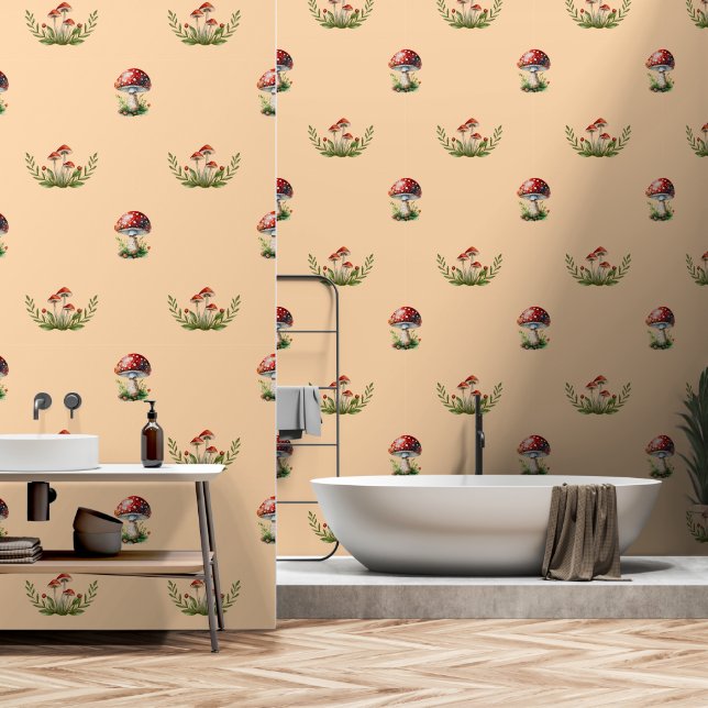 Fantasy Mushrooms  Wallpaper (Bathroom)
