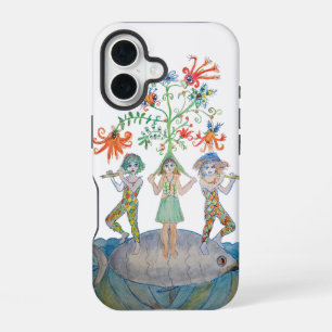Fantasy Musicians on a Giant Fish iPhone 16 Case
