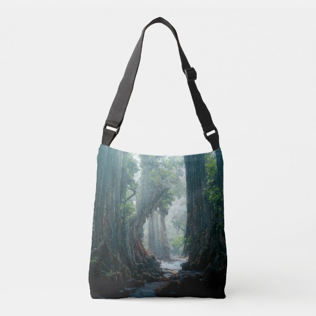Fantasy Mysterious Forest CG ART Crossbody Bag (Front)