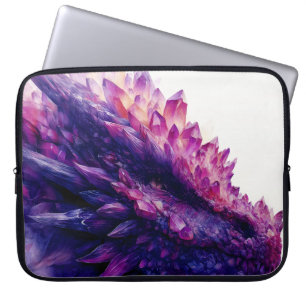 Fantasy Mystical Amethyst Crystal Dragon Beast Laptop Sleeve