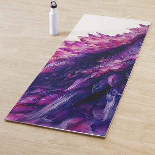 Fantasy Mystical Amethyst Crystal Dragon Beast Yoga Mat