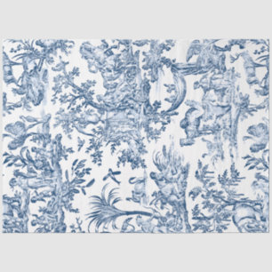 Fantasy Mythical Creatures Vintage Toile-Blue Tissue Paper