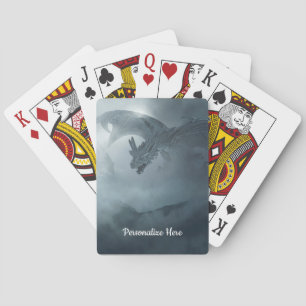 Fantasy Mythical Dragon in Flight Personalise Playing Cards