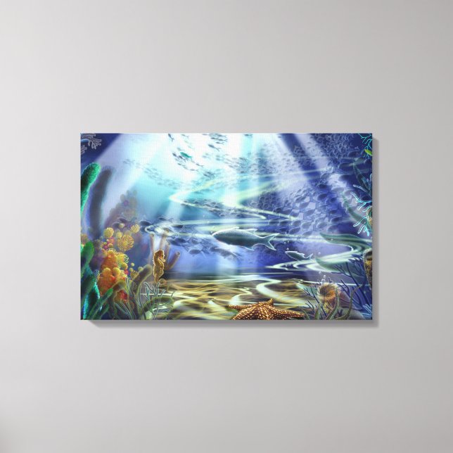 Fantasy Ocean Floor 16x25  Wrapped Canvas (Front)