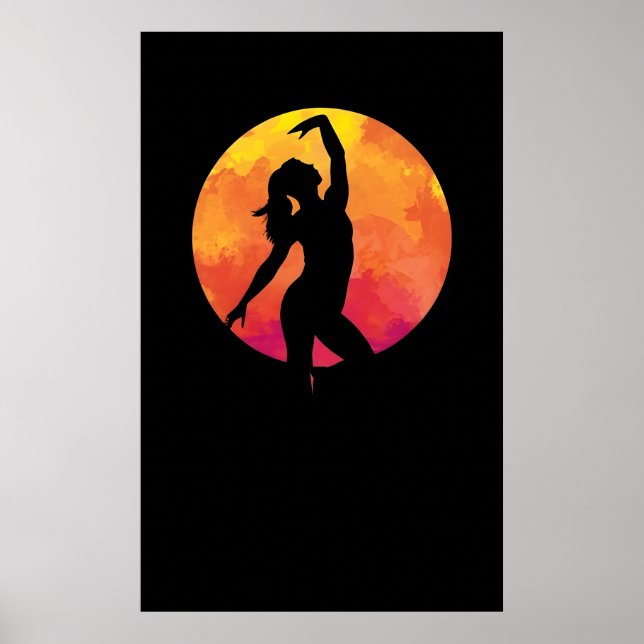 Fantasy of a girl dancing ballet at night under th poster (Front)