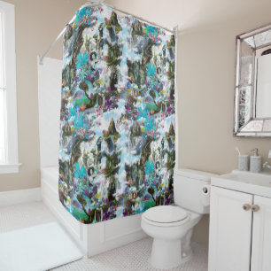 Fantasy Other worlds in the Clouds Shower Curtain