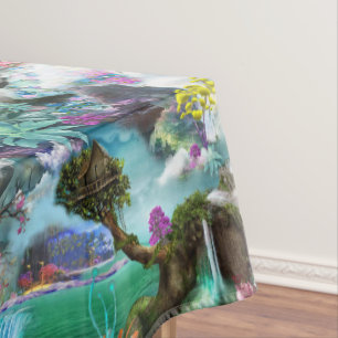 Fantasy Other worlds in the Clouds Tablecloth