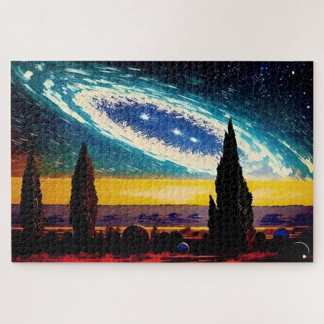 Fantasy Outer Space Cosmic Ballet Landscape Jigsaw Puzzle (Horizontal)