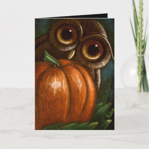 FANTASY OWL - A PUMPKIN FOR ME CARD