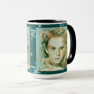 Fantasy Pagan Tattooed Woman Portrait Mug
