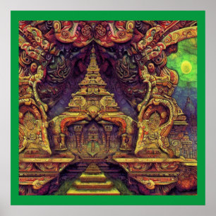 Fantasy Painting 1 - Temple Poster