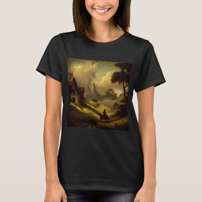 Fantasy Painting 2 - Mediaeval Landscape T-Shirt (Front)